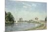 At the River's Edge, 1871-Camille Pissarro-Mounted Giclee Print