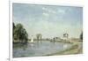 At the River's Edge, 1871-Camille Pissarro-Framed Giclee Print