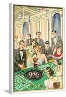 At the Roulette Table-null-Framed Art Print