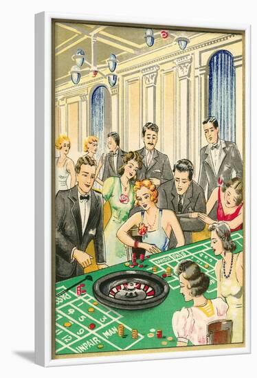 At the Roulette Table-null-Framed Art Print