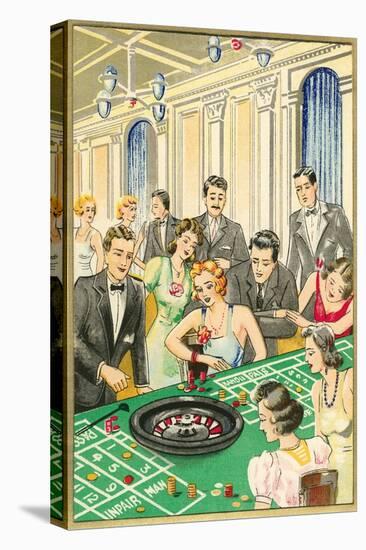 At the Roulette Table-null-Stretched Canvas