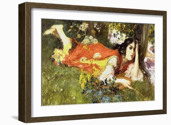 At the Running Brook-Frederick Arthur Bridgman-Framed Giclee Print