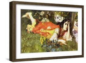 At the Running Brook-Frederick Arthur Bridgman-Framed Giclee Print