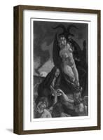 At the Sabbat, Witches Copulate with Satan-null-Framed Art Print