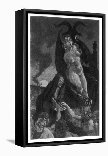 At the Sabbat, Witches Copulate with Satan-null-Framed Stretched Canvas