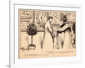 At the Salon D'Automne, from 'Le Rire', 11 November 1905-Albert Guillaume-Framed Giclee Print