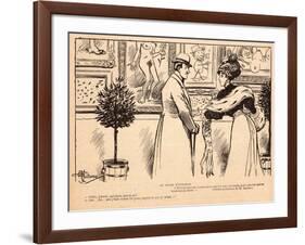 At the Salon D'Automne, from 'Le Rire', 11 November 1905-Albert Guillaume-Framed Giclee Print