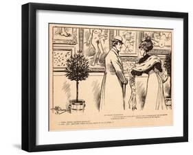 At the Salon D'Automne, from 'Le Rire', 11 November 1905-Albert Guillaume-Framed Giclee Print