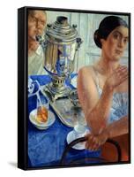 At the Samovar, 1926-Kuzma Sergievitch Petrov-Vodkin-Framed Stretched Canvas