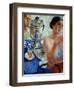 At the Samovar, 1926-Kuzma Sergievitch Petrov-Vodkin-Framed Giclee Print