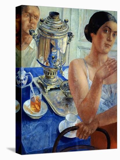 At the Samovar, 1926-Kuzma Sergievitch Petrov-Vodkin-Stretched Canvas