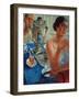 At the Samovar, 1926-Kosjma Ssergej Petroff-Wodkin-Framed Giclee Print