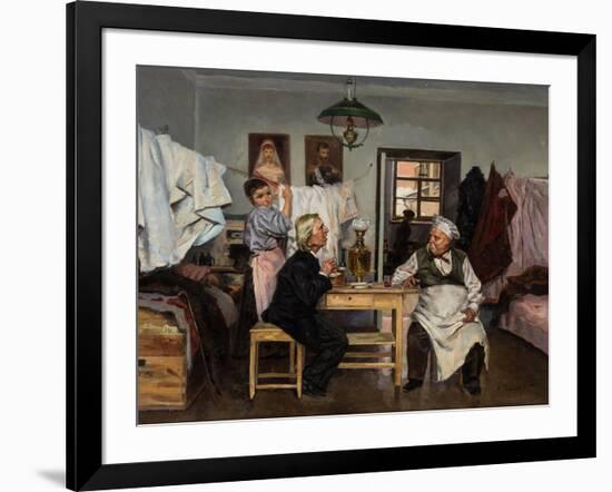 At the Samovar, by Makovsky, Vladimir Yegorovich (1846-1920). Oil on Canvas, 1900. Dimension : 46X5-Vladimir Egorovic Makovsky-Framed Giclee Print