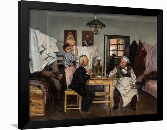 At the Samovar, by Makovsky, Vladimir Yegorovich (1846-1920). Oil on Canvas, 1900. Dimension : 46X5-Vladimir Egorovic Makovsky-Framed Giclee Print