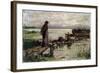 At the Seashore, 19th or Early 20th Century-Jozef Israels-Framed Giclee Print