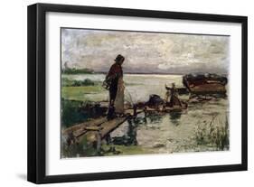At the Seashore, 19th or Early 20th Century-Jozef Israels-Framed Giclee Print