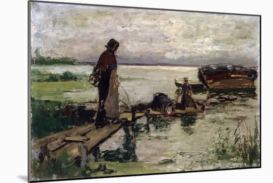 At the Seashore, 19th or Early 20th Century-Jozef Israels-Mounted Giclee Print