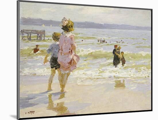 At the Seashore-Edward Henry Potthast-Mounted Giclee Print