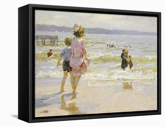 At the Seashore-Edward Henry Potthast-Framed Stretched Canvas