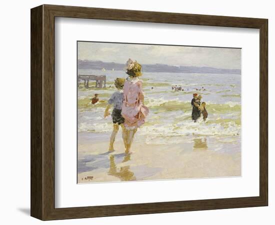 At the Seashore-Potthast-Framed Giclee Print