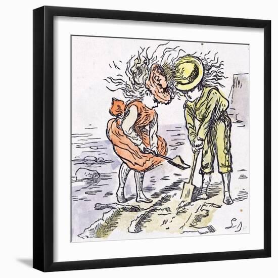 At the Seaside, 1873-null-Framed Giclee Print