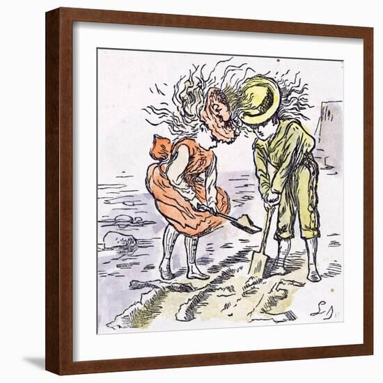 At the Seaside, 1873-null-Framed Giclee Print