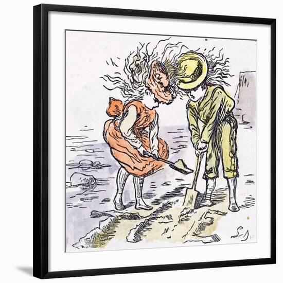 At the Seaside, 1873-null-Framed Giclee Print