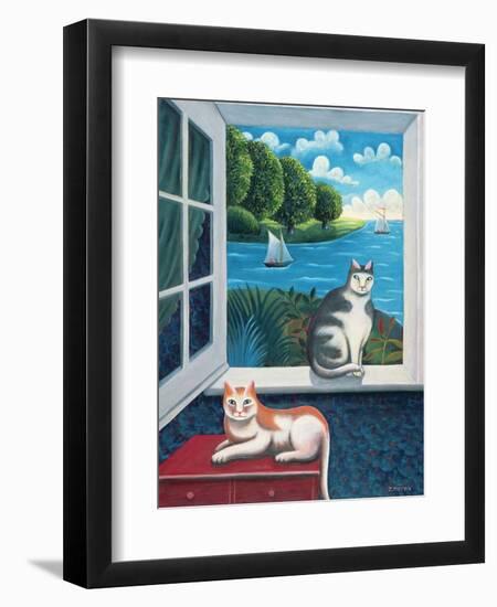 At the Seaside-Jerzy Marek-Framed Premium Giclee Print