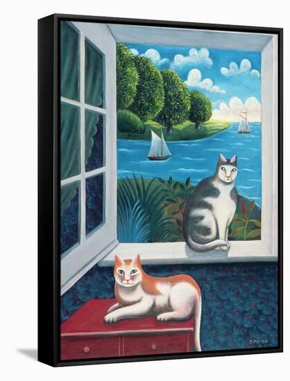 At the Seaside-Jerzy Marek-Framed Stretched Canvas