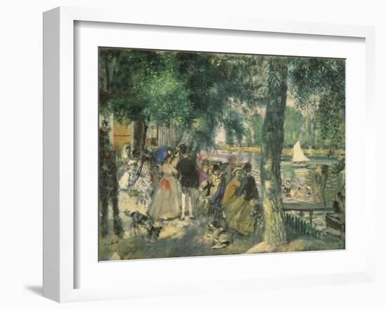 At the Seine River-Pierre-Auguste Renoir-Framed Giclee Print