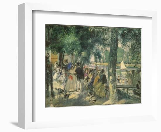 At the Seine River-Pierre-Auguste Renoir-Framed Giclee Print