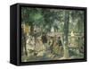 At the Seine River-Pierre-Auguste Renoir-Framed Stretched Canvas