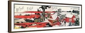 At the Shore of the Sumida River-Katsushika Hokusai-Framed Premium Giclee Print