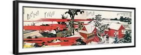 At the Shore of the Sumida River-Katsushika Hokusai-Framed Premium Giclee Print