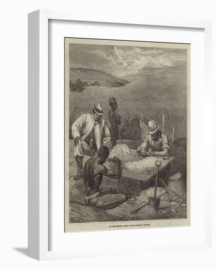 At the Sorting Table in the Diamond Diggings-Felix Regamey-Framed Giclee Print