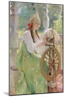 At the Spinning-Wheel-Konstantin Egorovich Makovsky-Mounted Giclee Print