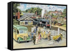 At the Station-Trevor Mitchell-Framed Stretched Canvas