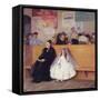 At the Station-Giuseppe Ricci-Framed Stretched Canvas