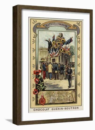 At the Statue of Strasbourg, Place De La Concorde, Paris-null-Framed Giclee Print