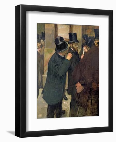 At the Stock Exchange, circa 1878-79-Edgar Degas-Framed Giclee Print