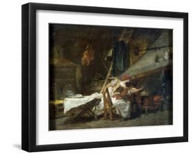 At the Stove, 18th or Early 19th Century-Jean-Honore Fragonard-Framed Giclee Print