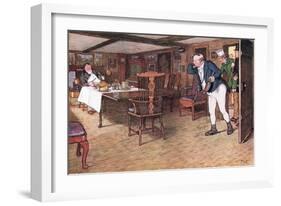 At the Table Sat Mr Tupman, Looking as Unlike a Man Who Had Taken Leave of This World-Cecil Aldin-Framed Giclee Print