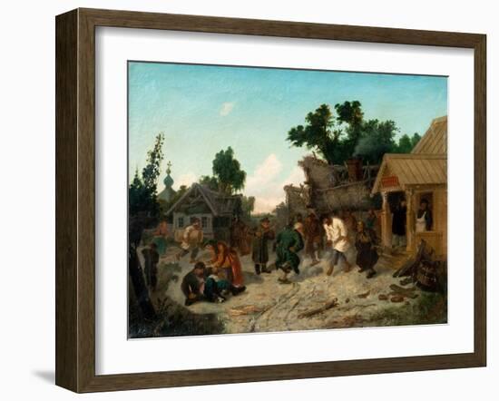 At the Tavern, 1886-Leonid Ivanovich Solomatkin-Framed Giclee Print