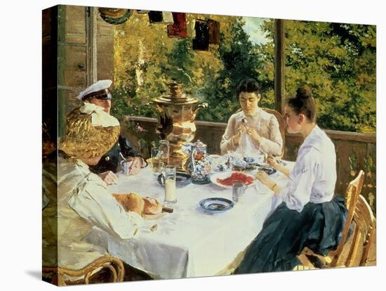 At the Tea-Table, 1888-Konstantin A. Korovin-Stretched Canvas