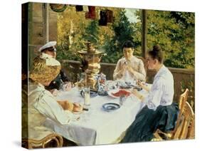 At the Tea-Table, 1888-Konstantin A. Korovin-Stretched Canvas