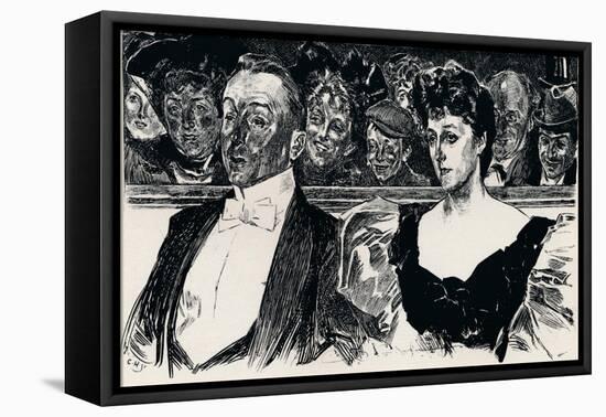 At the Theatre, C1876-1898, (1898)-Charles Dana Gibson-Framed Stretched Canvas