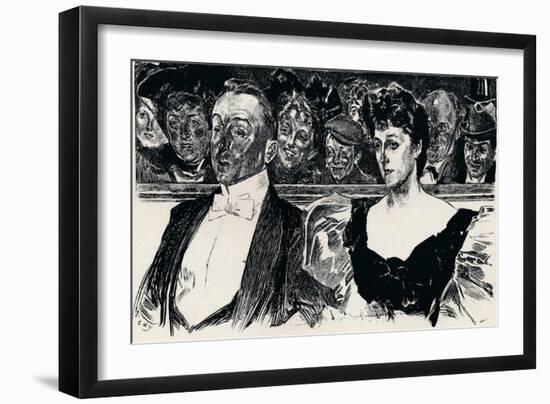 At the Theatre, C1876-1898, (1898)-Charles Dana Gibson-Framed Giclee Print