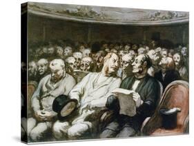 At the Theatre-Honoré Daumier-Stretched Canvas