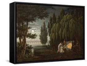 At the Tomb of Colonel Monginot-Emile Jean Horace Vernet-Framed Stretched Canvas