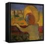 At the Train Window-Maurice Denis-Framed Stretched Canvas